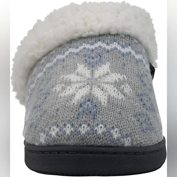 Nwt Muk Luks Women's Knit Clog Slipper With Faux Fur Trim ♥️ Winter - Picture 2 of 4